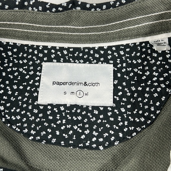 Paper Denim & Cloth L Grey/Green Polo - Picture 10 of 13
